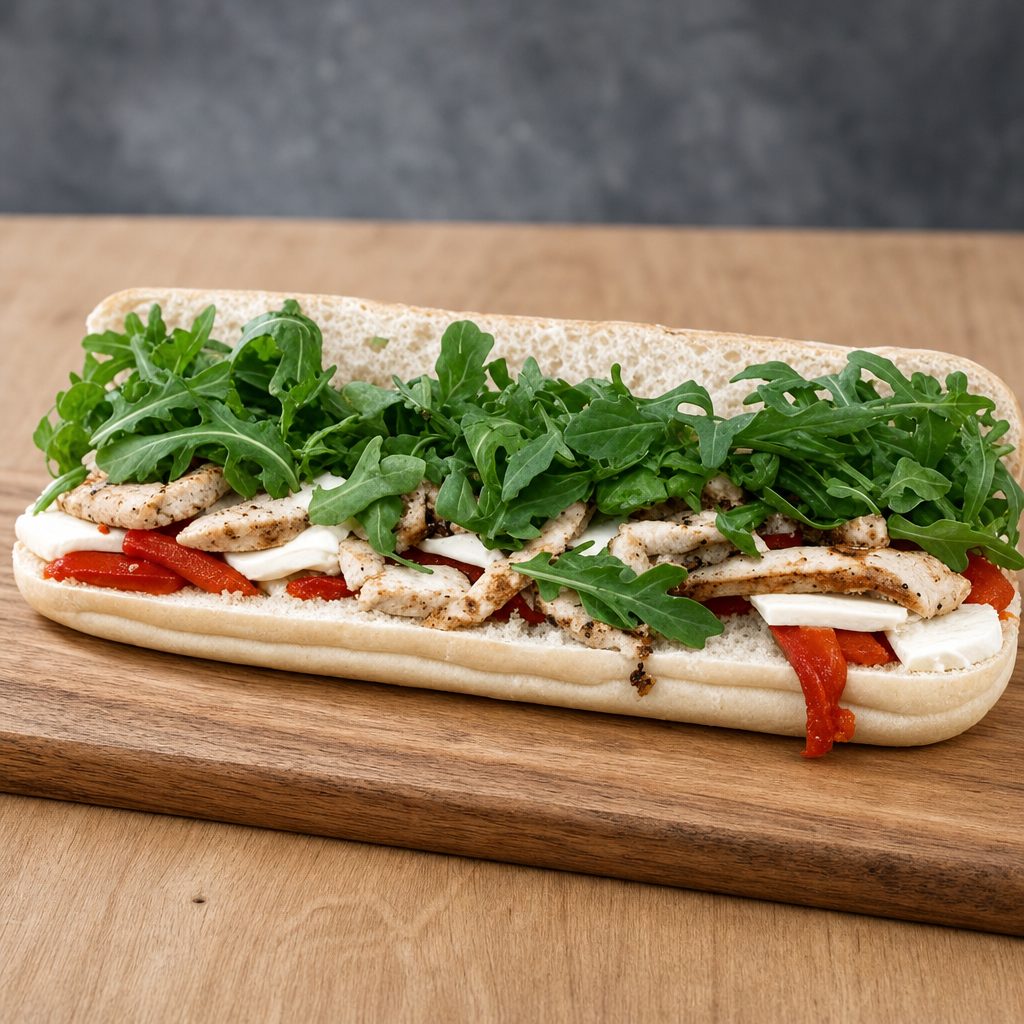 Caprese with Grilled Chicken Sub.