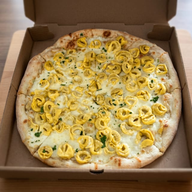 Tortellini Alfredo Pizza.